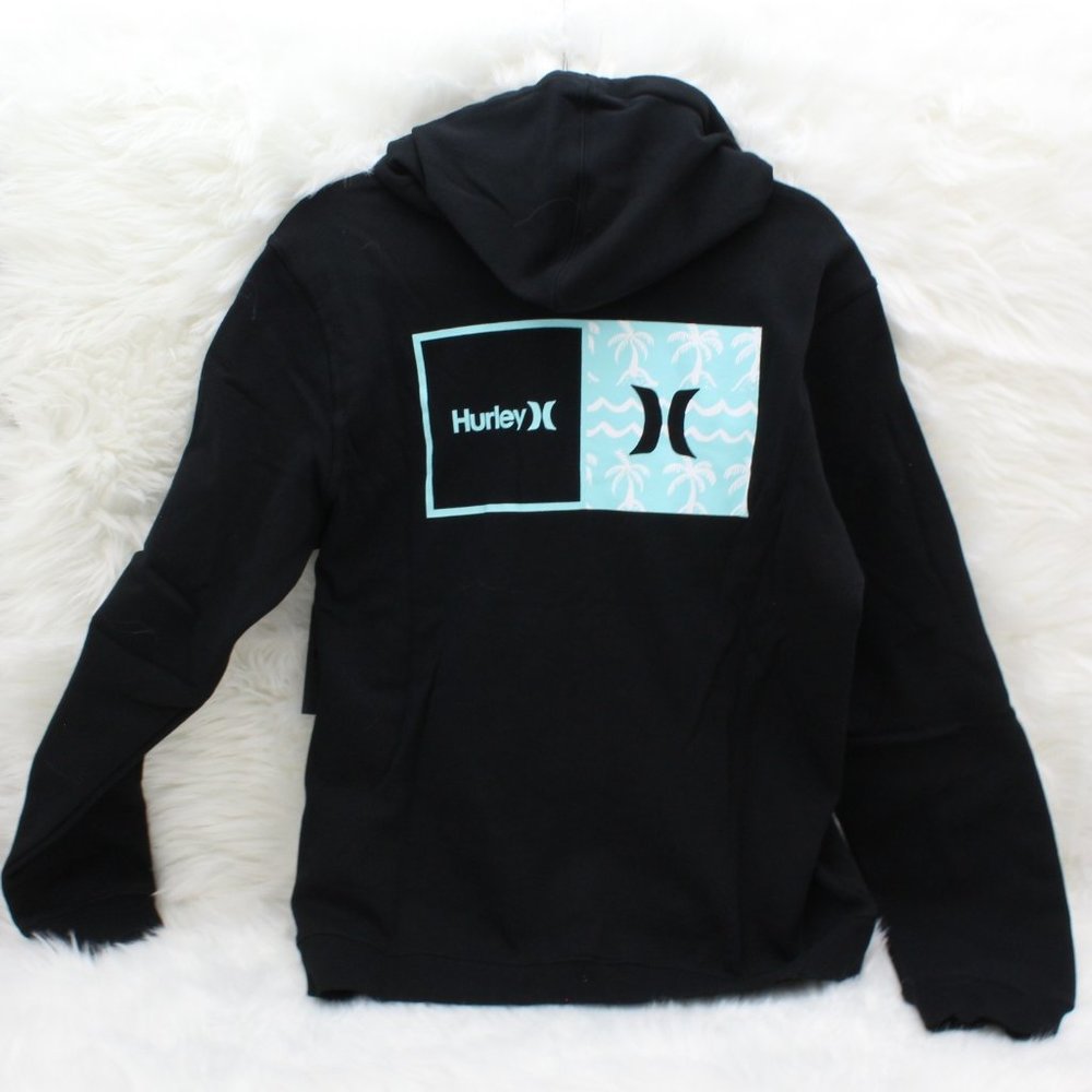 Hurley M NATURAL ZIP Hooded Sweater(Black)Full-Zip